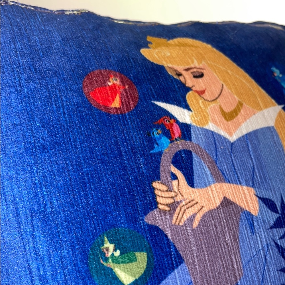 Disney Princess Aurora Sleeping Beauty  Blue Throw Pillow - Picture 3 of 5